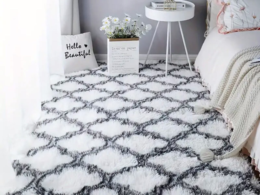 Χαλί Fluffie Με Αντιολισθητικό Πάτο Γαρύφαλλο | Γαρύφαλλο - Λευκά Είδη